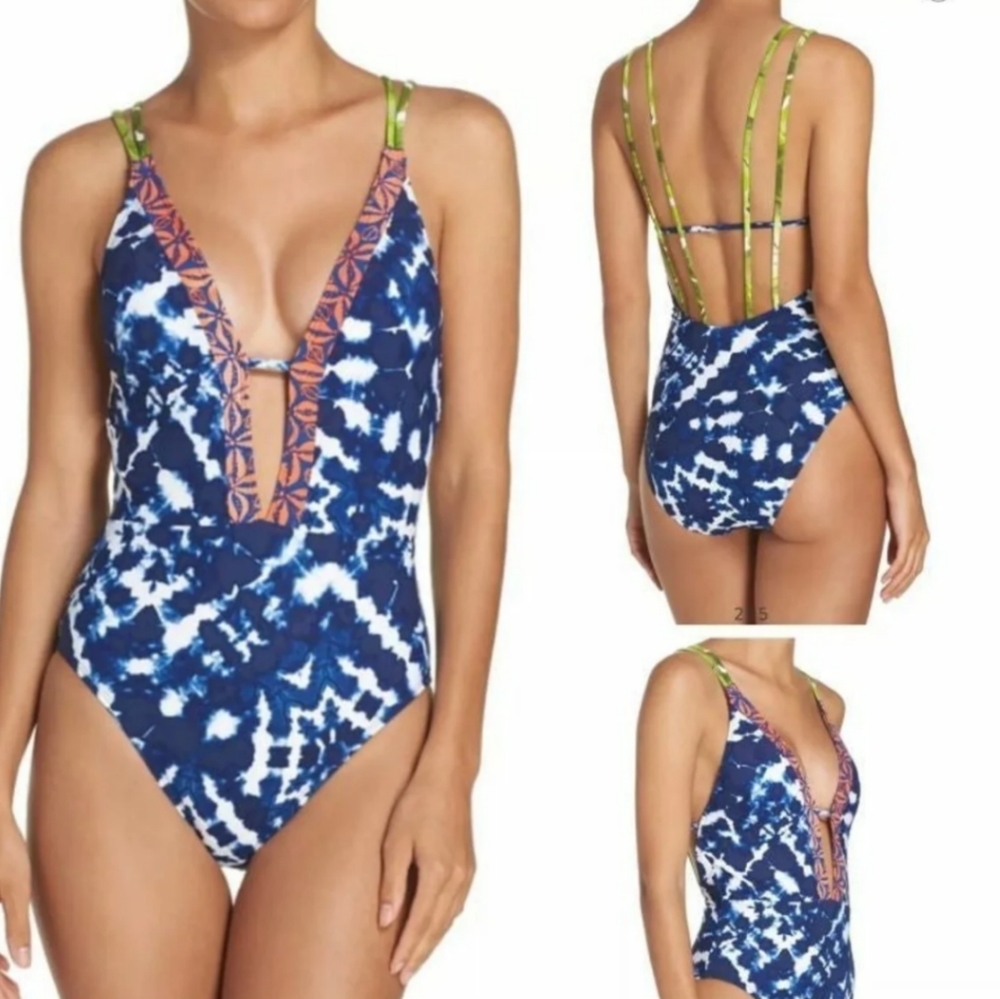 NWOT La Blanca Island Mix Tie Dye Swimsuit Sz 10